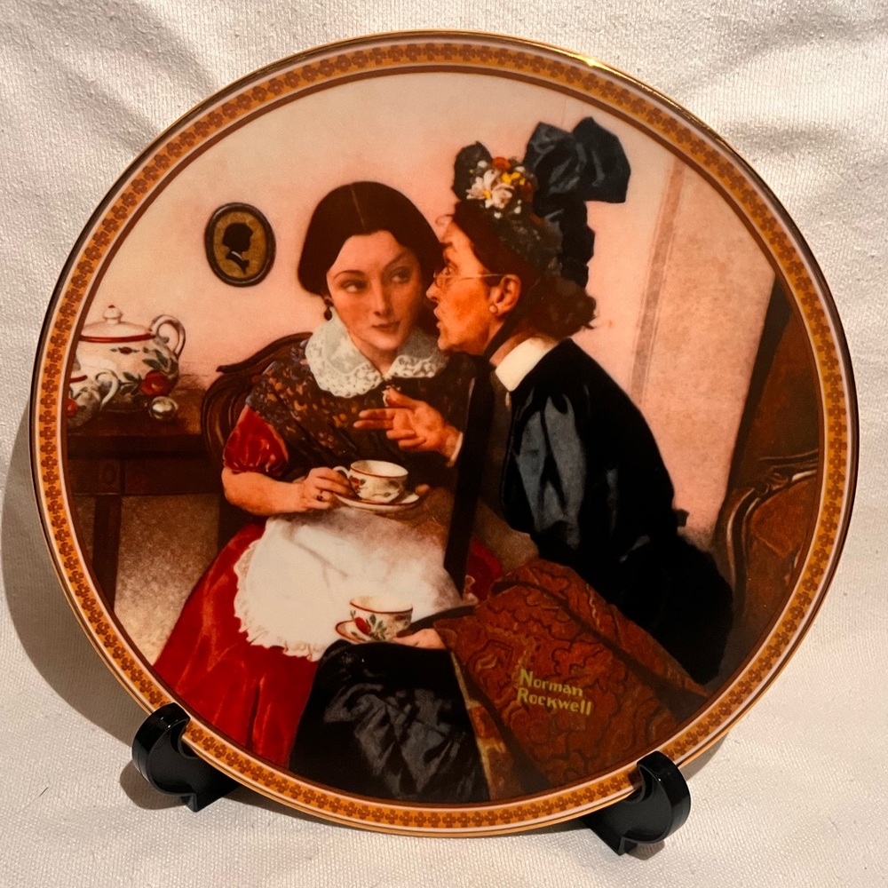 Knowles Rockwell Plate gossiping  in the alcove